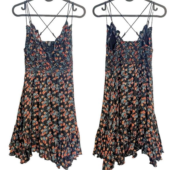 Free People Adella Printed Mini Dress M - Picture 4 of 9